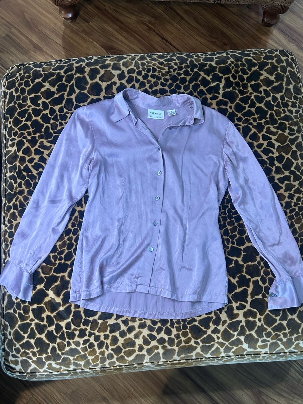 Preview Collection Button-Front 100% Silk Shirt